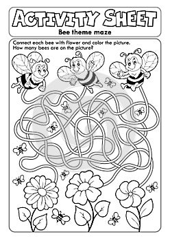 Activity sheet bee theme 1