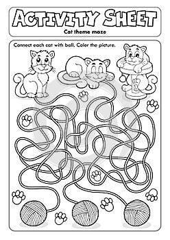 Activity sheet cat theme 1