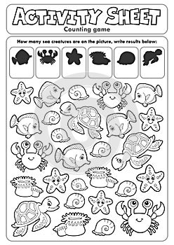 Activity sheet counting game 1