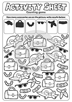 Activity sheet counting game 4