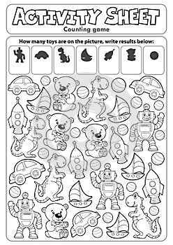 Activity sheet counting game 7