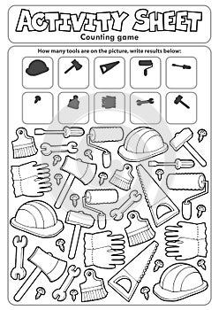 Activity sheet counting game 9