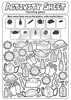 Activity sheet counting game 6