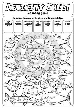 Activity sheet counting game topic 3