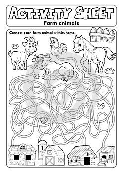 Activity sheet farm animals 1