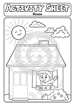 Activity sheet house theme 1