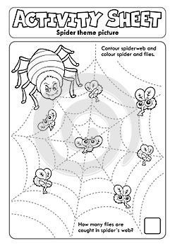 Activity sheet spider theme 1