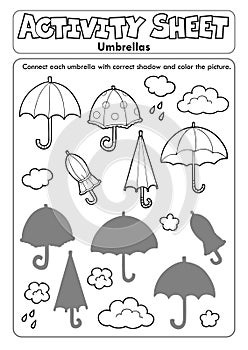 Activity sheet umbrellas 1 photo