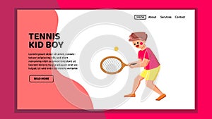 activity tennis kid boy vector