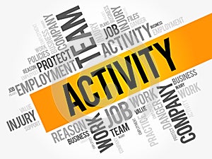 ACTIVITY word cloud collage