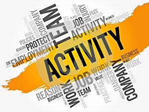 ACTIVITY word cloud collage