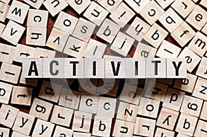 Activity word concept photo