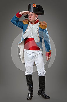 Actor dressed as Napoleon
