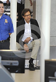 Actor Jeff Goldblum is seen at LAX