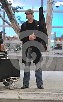 Actor Josh Holloway is seen at LAX .