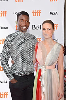 Actor Mamoudou Athie and Brie Larson at the `Unicorn Store` premiere at 2017 Toronto International Film Festival