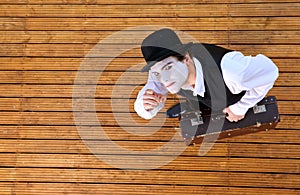 Actor playing a pantomime