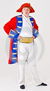 Actor in ship captain costume