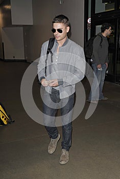 Actor Zac Efron is seen at LAX