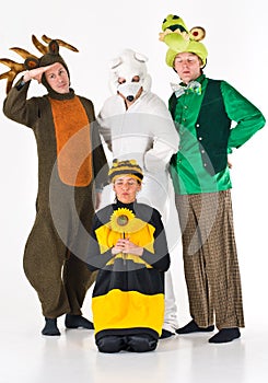 Actors in animal costumes photo
