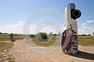 Actraction of carhenge,nebraska usa photo