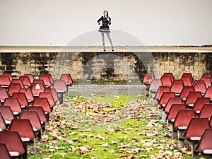 Actress on the stage