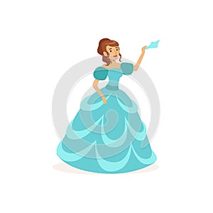 Actress of theatrical dramatic performance