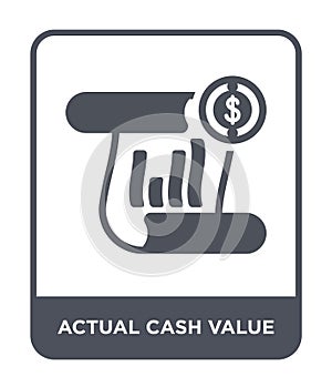 actual cash value icon in trendy design style. actual cash value icon isolated on white background. actual cash value vector icon