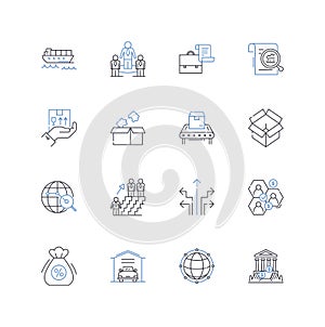 Actualization line icons collection. Growth, Potential, Self-realization, Fulfillment, Empowerment, Progress