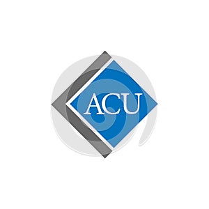 ACU letter logo design on white background. ACU creative initials letter logo concept. ACU letter design