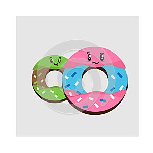 Cute donuts with meses on it
