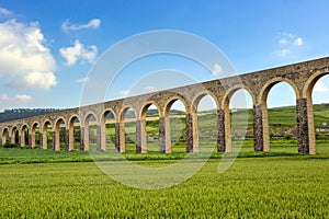 Acueducto de Noain near Pamplona city, Navarra, Spain