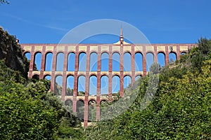 The Eagle Aqueduct in Nerja in Andalusia, Spain