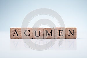 Acumen Word Made With Wooden Blocks