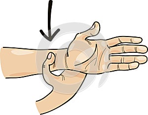 Acupressure point on hand