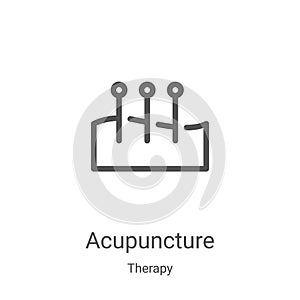 acupuncture icon vector from therapy collection. Thin line acupuncture outline icon vector illustration. Linear symbol for use on