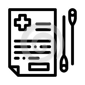 Acupuncture medical referral icon vector outline illustration