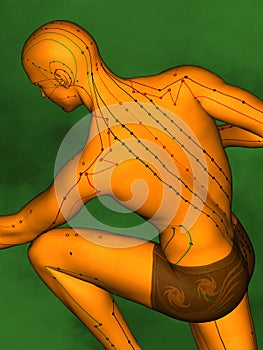 Acupuncture model M-POSE Ma-s-01-09, 3D Model photo
