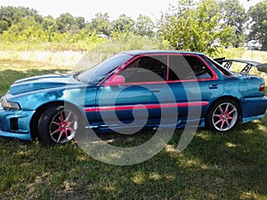 Acura Integra, hot pink trim