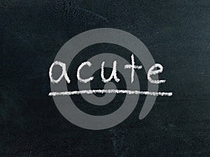 Acute concept word photo