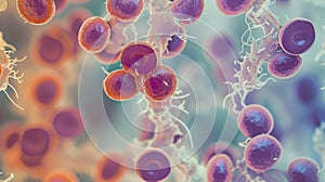 Acute Lymphoblastic Leukemia: Defining Details of Neoplastic Lymphoblasts in Peripheral Blood photo