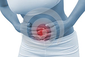 Acute pain in a woman abdomen