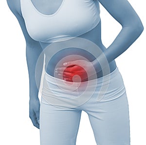 Acute pain in a woman abdomen