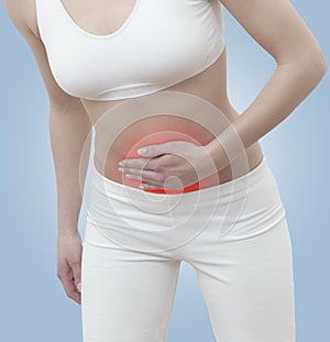 Acute pain in a woman abdomen