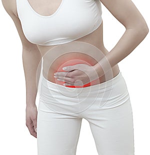 Acute pain in a woman abdomen