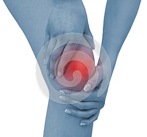 Acute pain in a woman knee