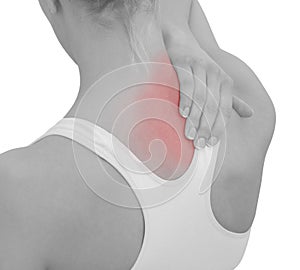 Acute pain in a woman neck