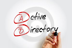 AD - Active Directory is a database and set of services that connect users with the network resources they need to get their work