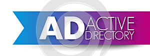 AD - Active Directory is a database and set of services that connect users with the network resources they need to get their work