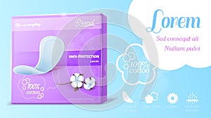 Ad Banner for Feminine Hygienic Maxi Cotton Pads